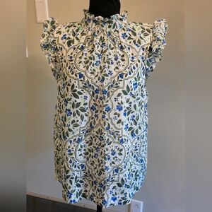 Sugarlips Floral Ruffle Sleeve Blouse
